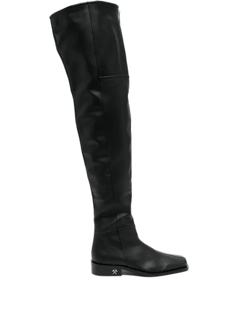 GmbH zip-front overknee boots