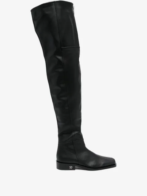 GmbH zip-front overknee boots
