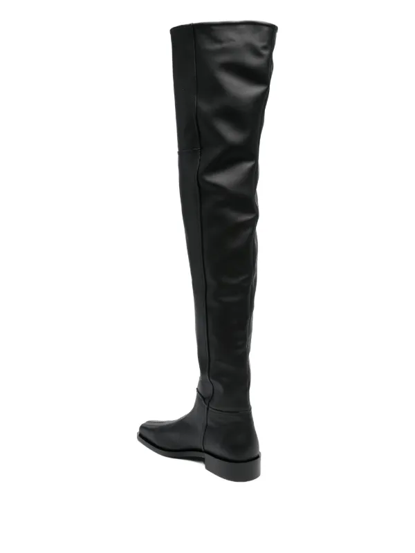GmbH zip-front Overknee Boots | Black | FARFETCH JO