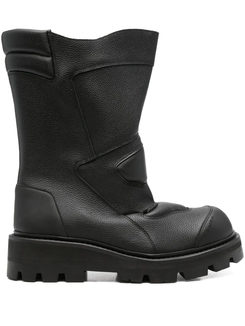 GmbH Aeon embossed leather high-shaft boots Black
