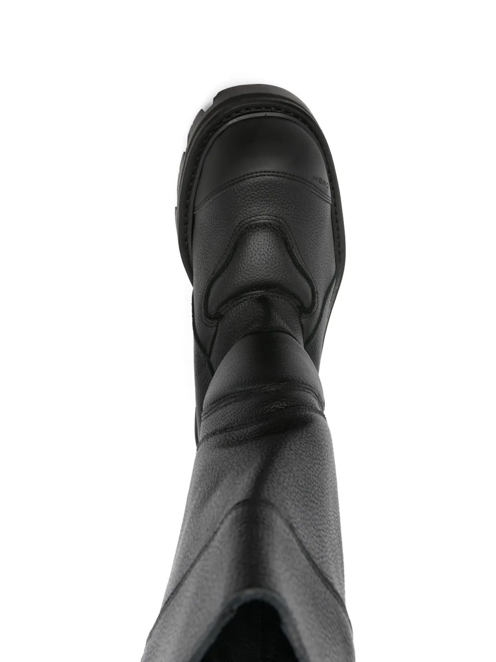 GmbH Aeon embossed leather high-shaft boots Black