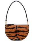Burberry Pre-Owned 2018-2025 Mini Canvas Tiger Print Olympia shoulder bag - Black