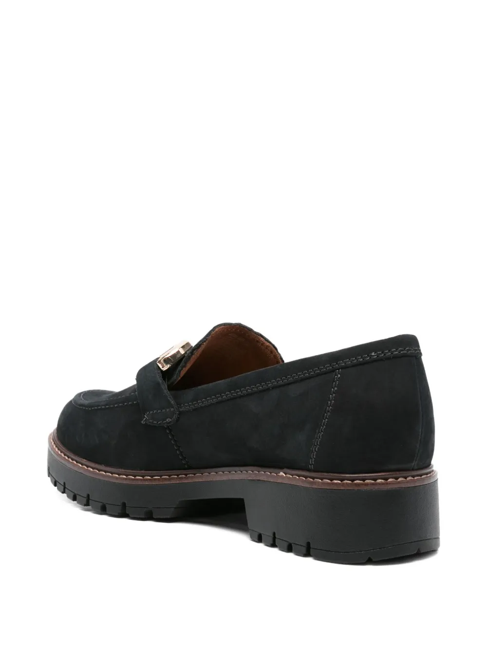 Tamaris 40mm Chain-link Platform Loafers In Black