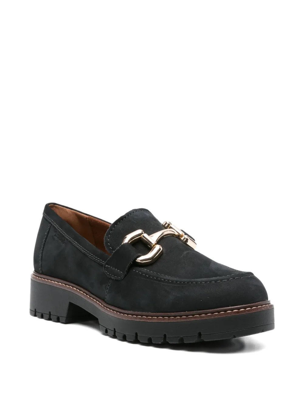 Tamaris 40mm Chain-link Platform Loafers In Black