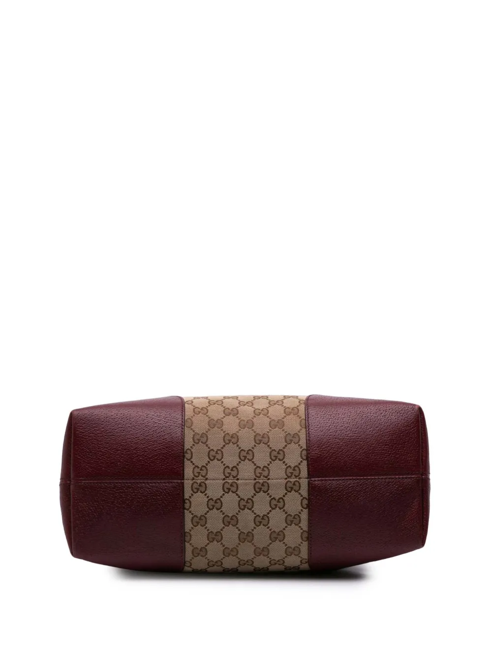 Pre-owned Gucci 2016-2025 Medium Gg Canvas Bree Dome Tote Bag In Brown