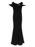 Vestiaire d'un Oiseau Libre cowl-neck flared dress - Black