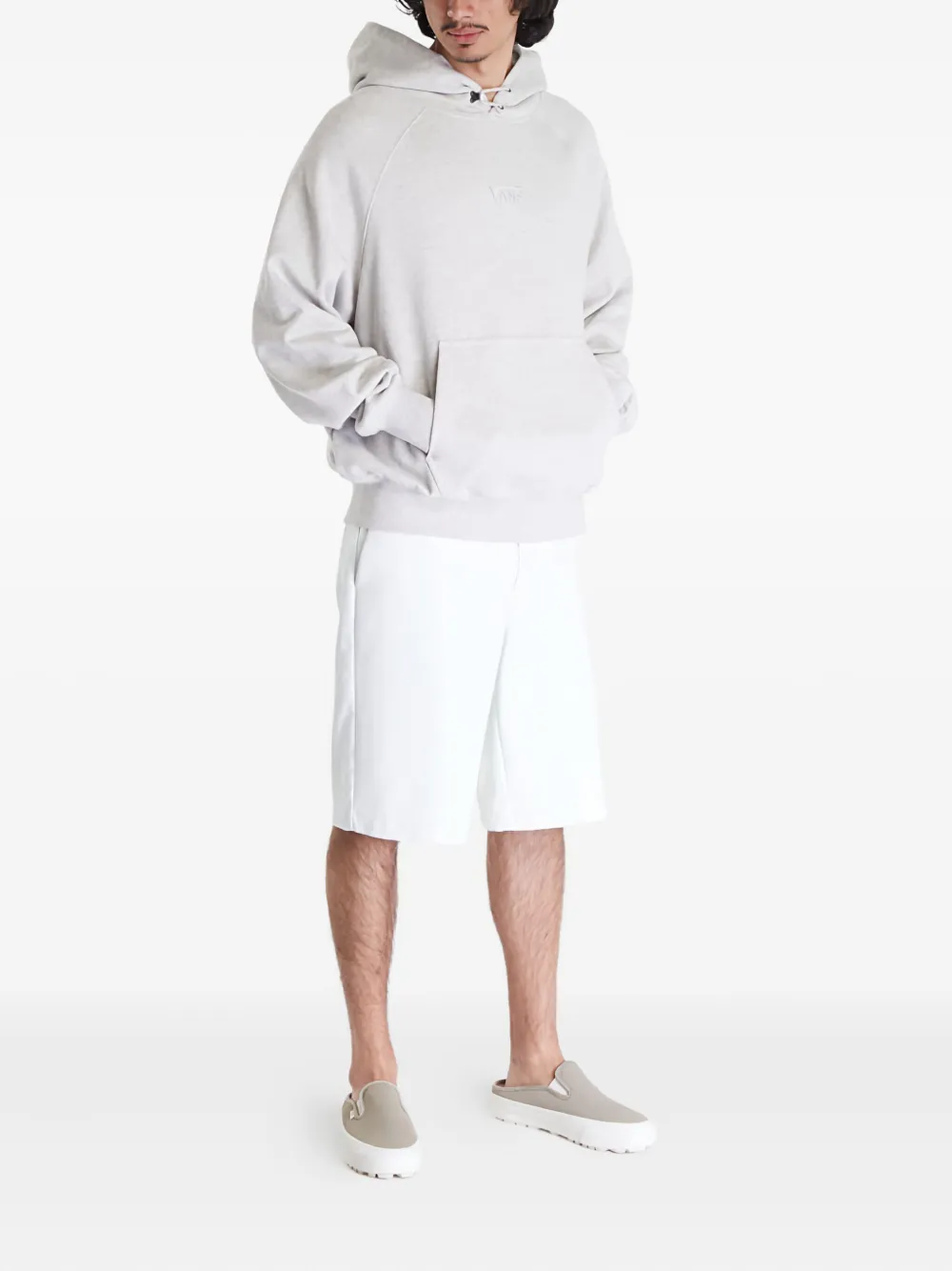 Vans embroidered-logo hoodie Grijs