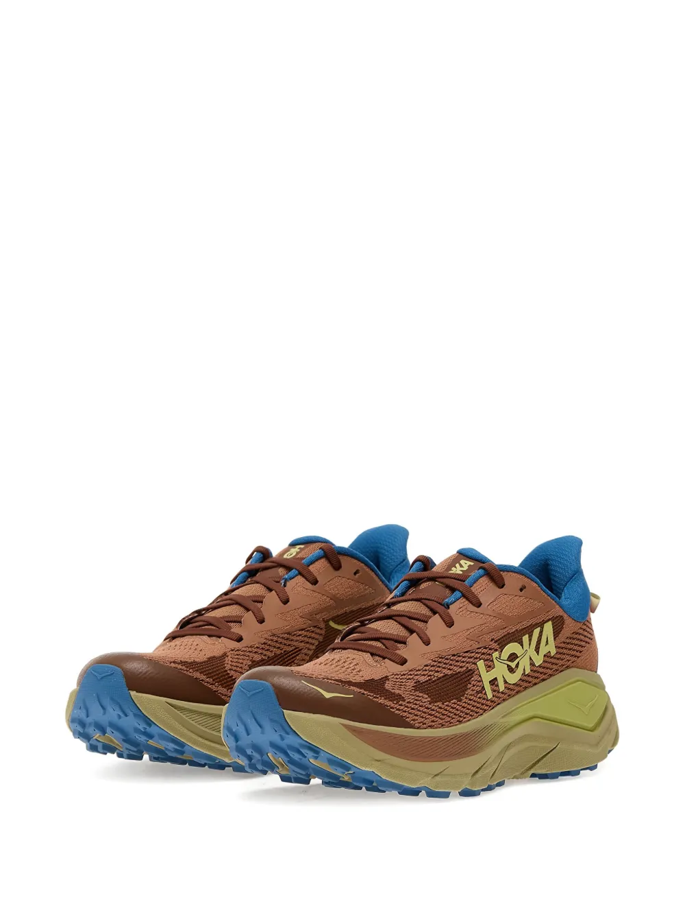 HOKA Challenger 8 mesh-panelled sneakers Brown
