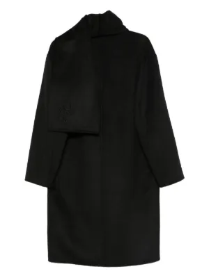 コート LIU JO Woman Coat Black CF4046T3540 22222 LIU JO Belted Wool Coat | Black | FARFETCH