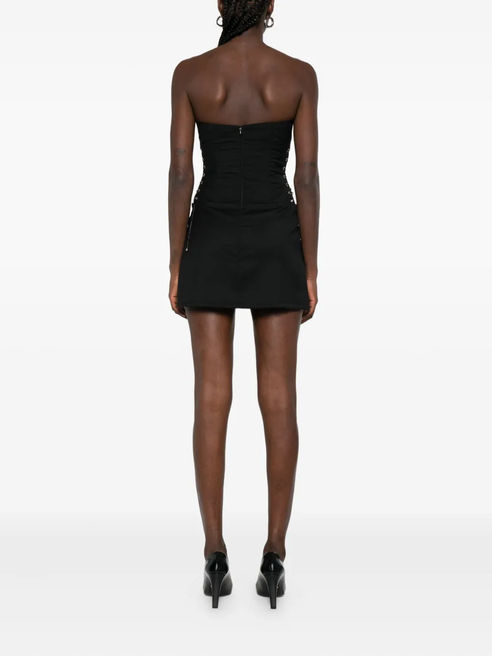 Vestiaire d'un Oiseau Libre lace-up mini dress - Zwart