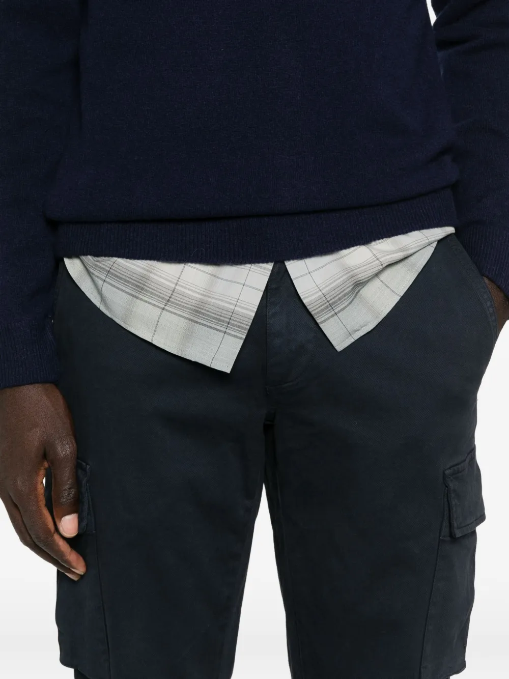 Mason's Cargo-pocket Trousers In Blue