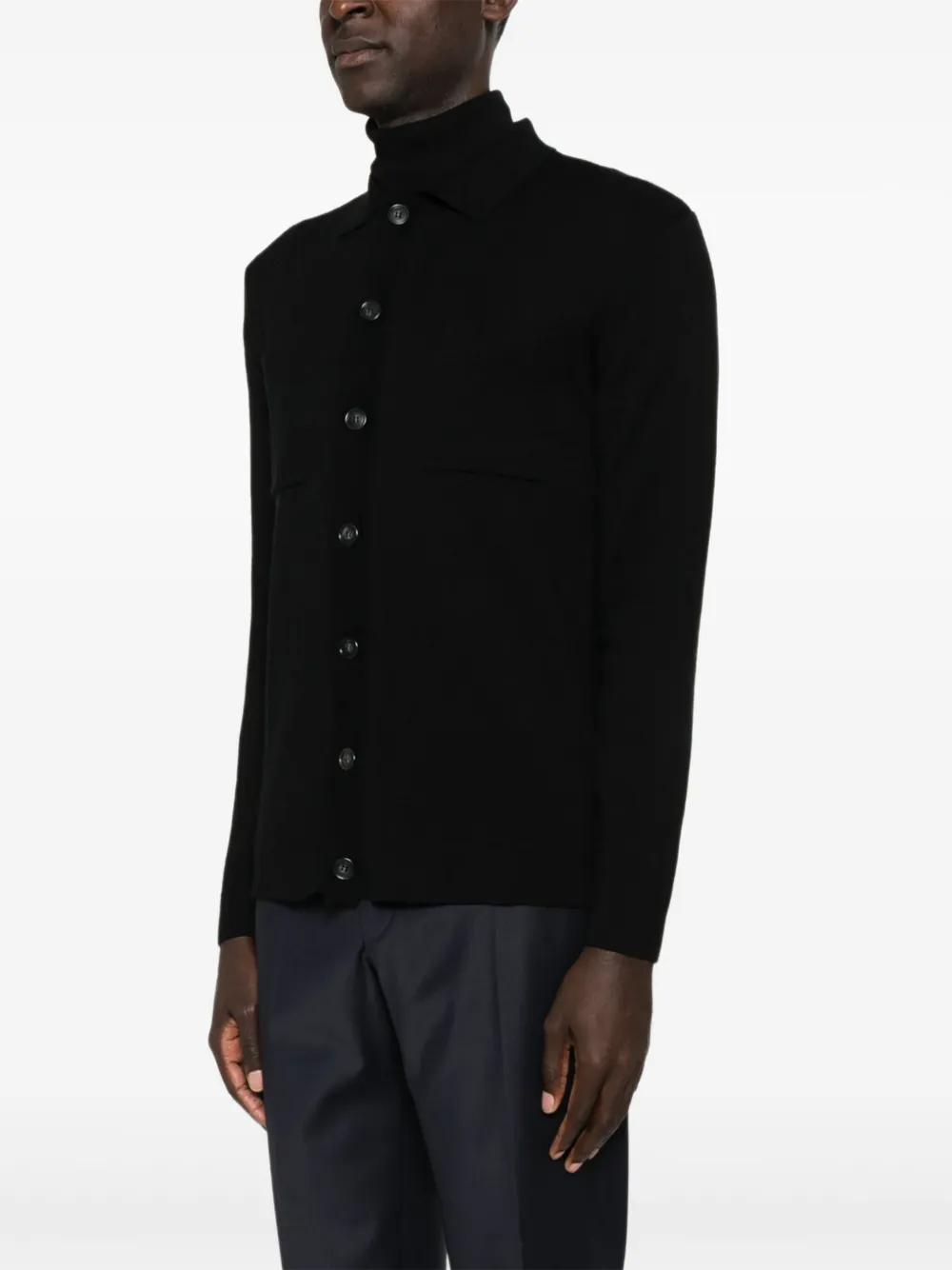 Daniele Fiesoli Buttoned Pocketed Cardigan In Black
