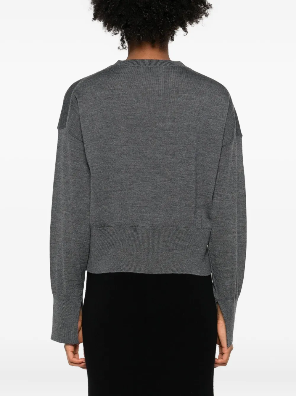 Daniele Fiesoli Merino-wool Crew-neck Sweater In Gray