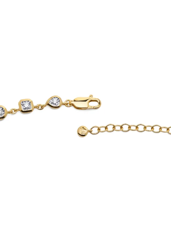 Monica Vinader diamond-embellishment Necklace | Gold | FARFETCH HK