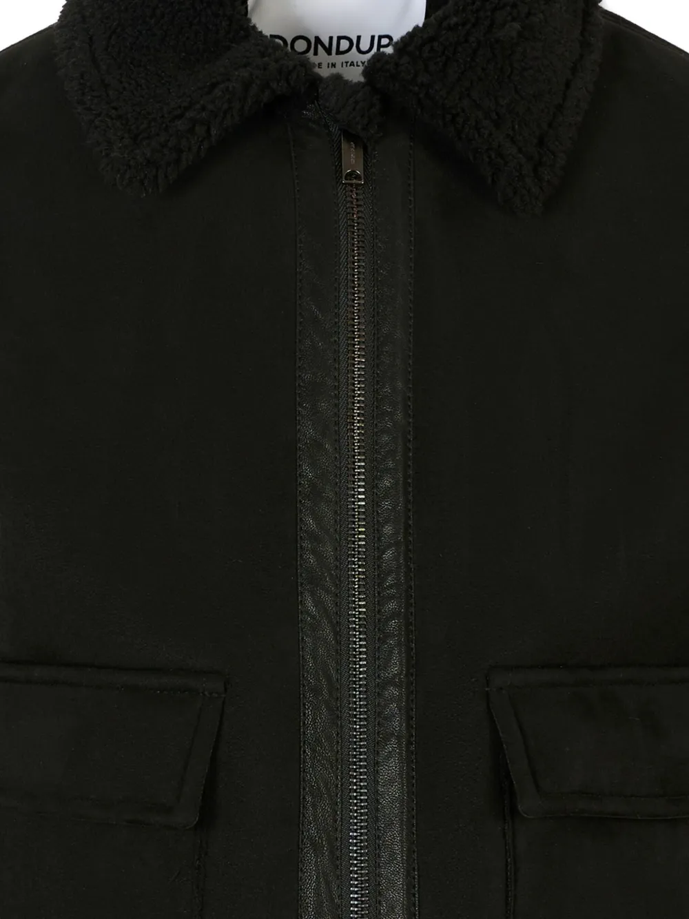 DONDUP KIDS fleece-detail bomber jacket Zwart