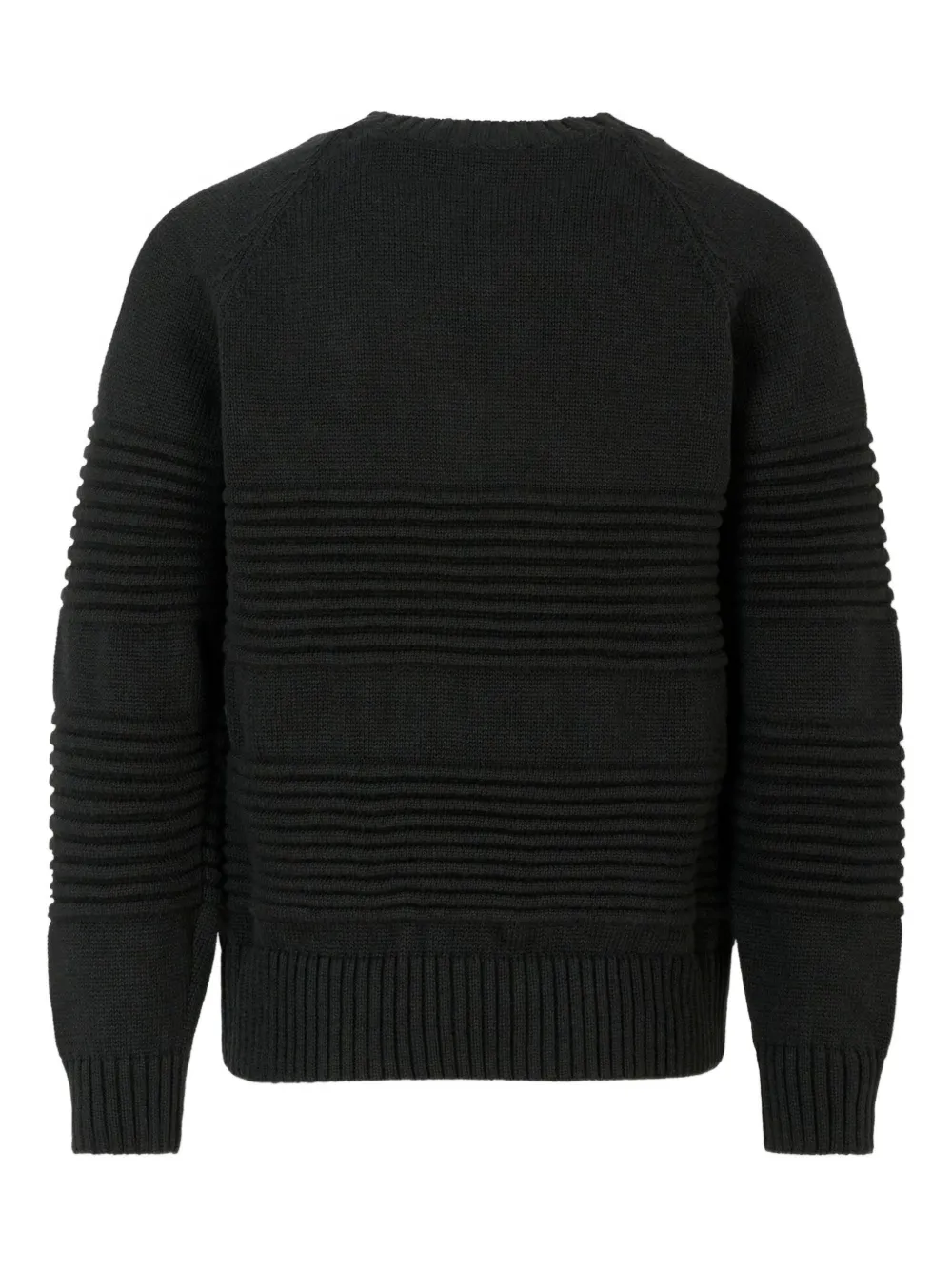 DONDUP KIDS ribbed-knit crew-neck sweater Zwart
