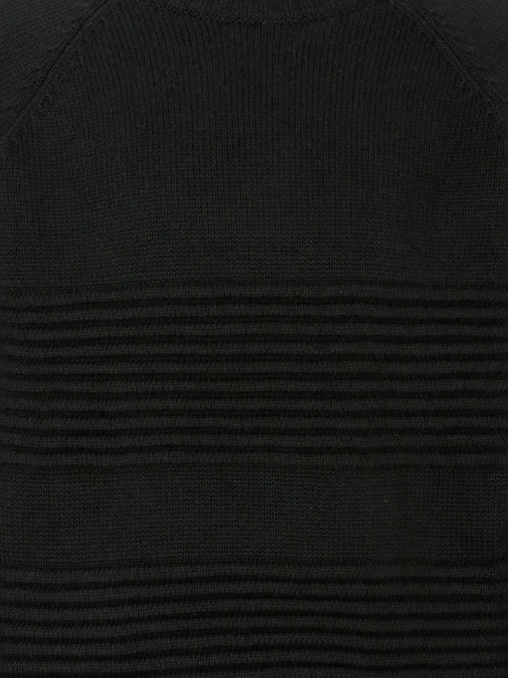 DONDUP KIDS ribbed-knit crew-neck sweater Zwart