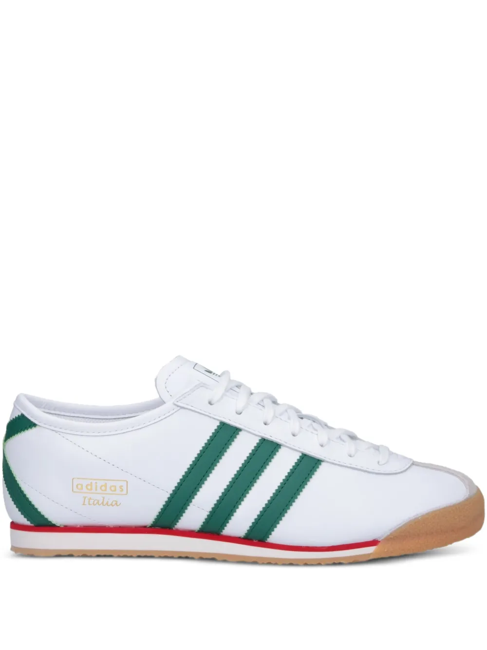 Adidas 70s italian three-stripe leather trainers White