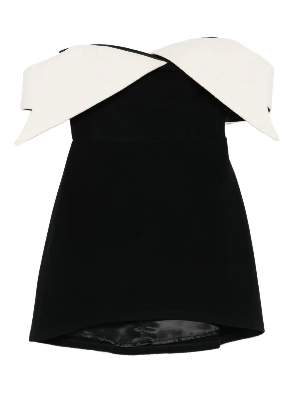 Vestiaire d'un Oiseau Libre off-shoulder collared mini dress | Black | Image 1