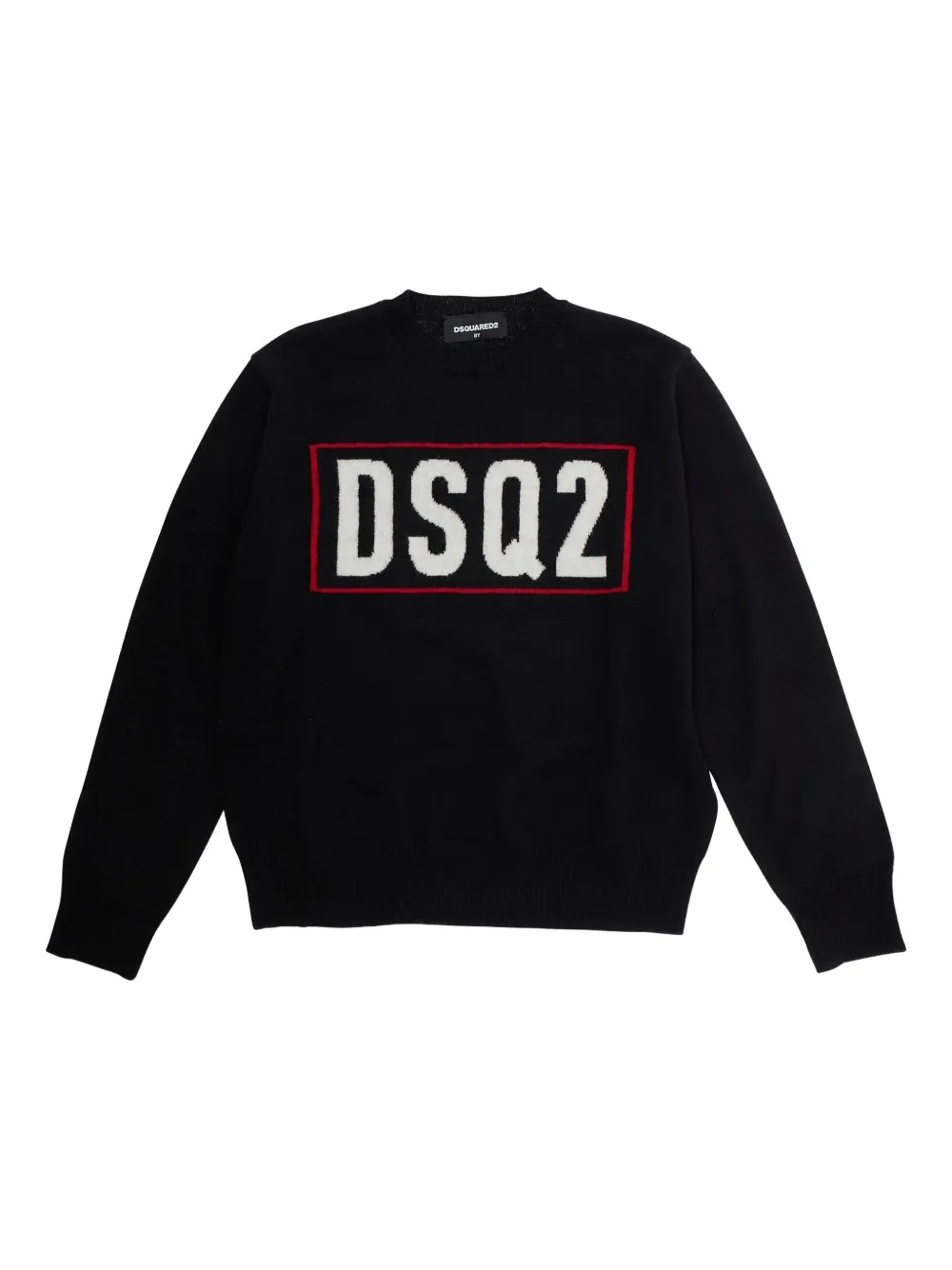 DSQUARED2 KIDS logo-detail long-sleeves sweater Zwart