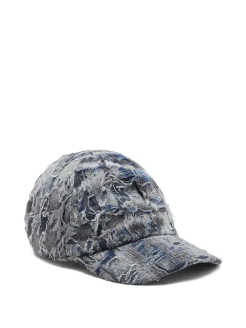Diesel destroyed-denim baseball cap