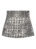 Diesel denim-jacquard corset top - Black