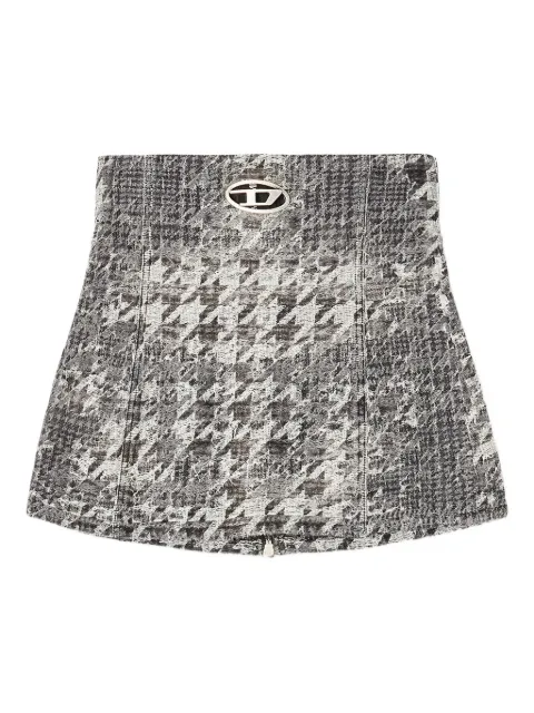 Diesel denim-jacquard corset top