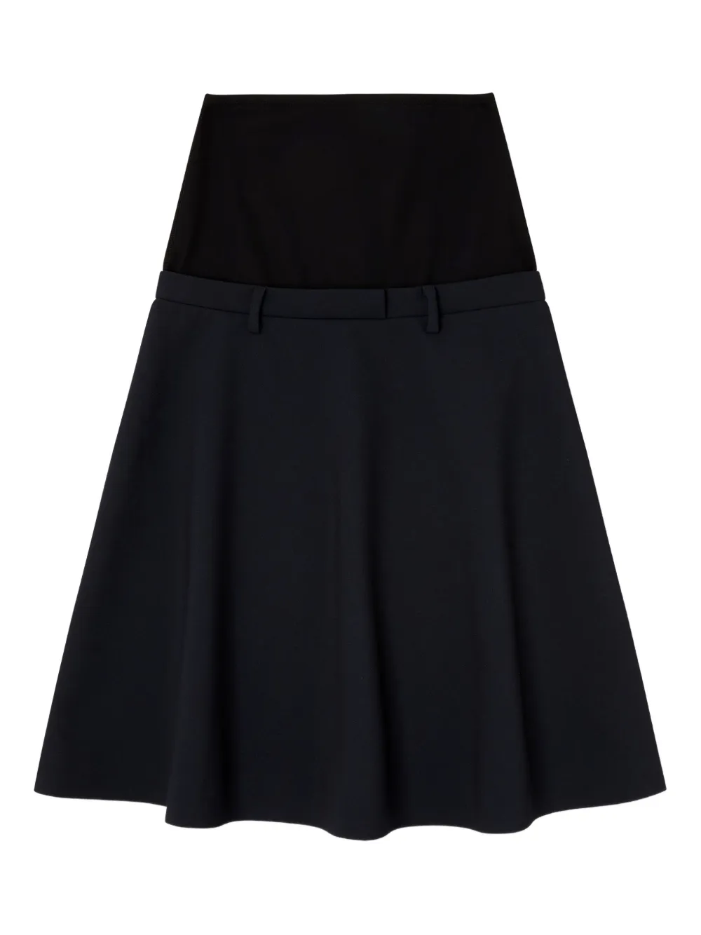 Diesel Drop-waist Skirt In Neoprene-bonded Fabric In Black
