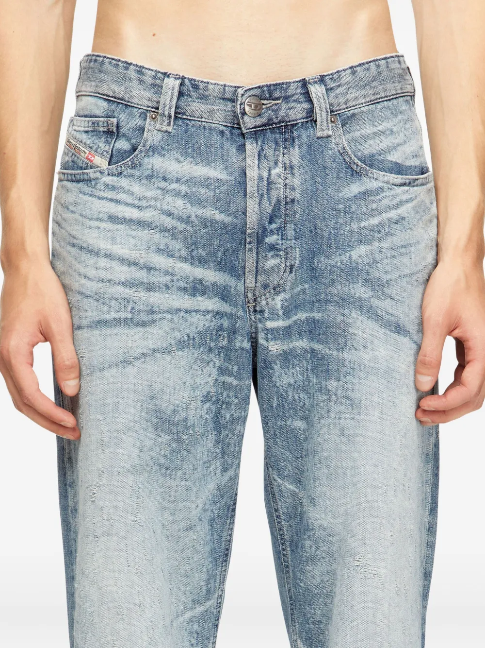 Diesel 2024 D-Macs gerafelde jeans Blauw