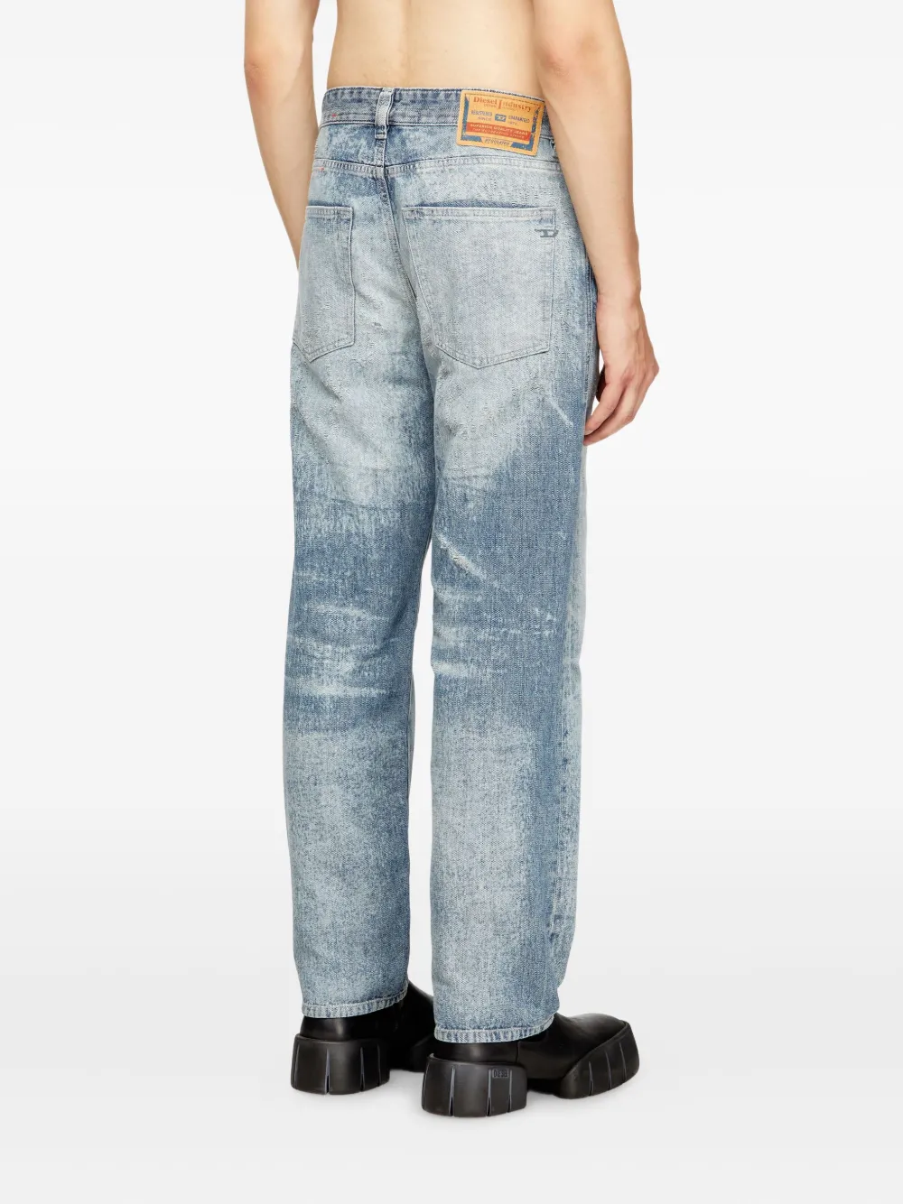 Diesel 2024 D-Macs gerafelde jeans Blauw