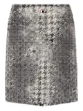 Diesel jacquard houndstooth midi skirt - Black