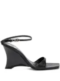 Diesel lizard-effect sandals - Black