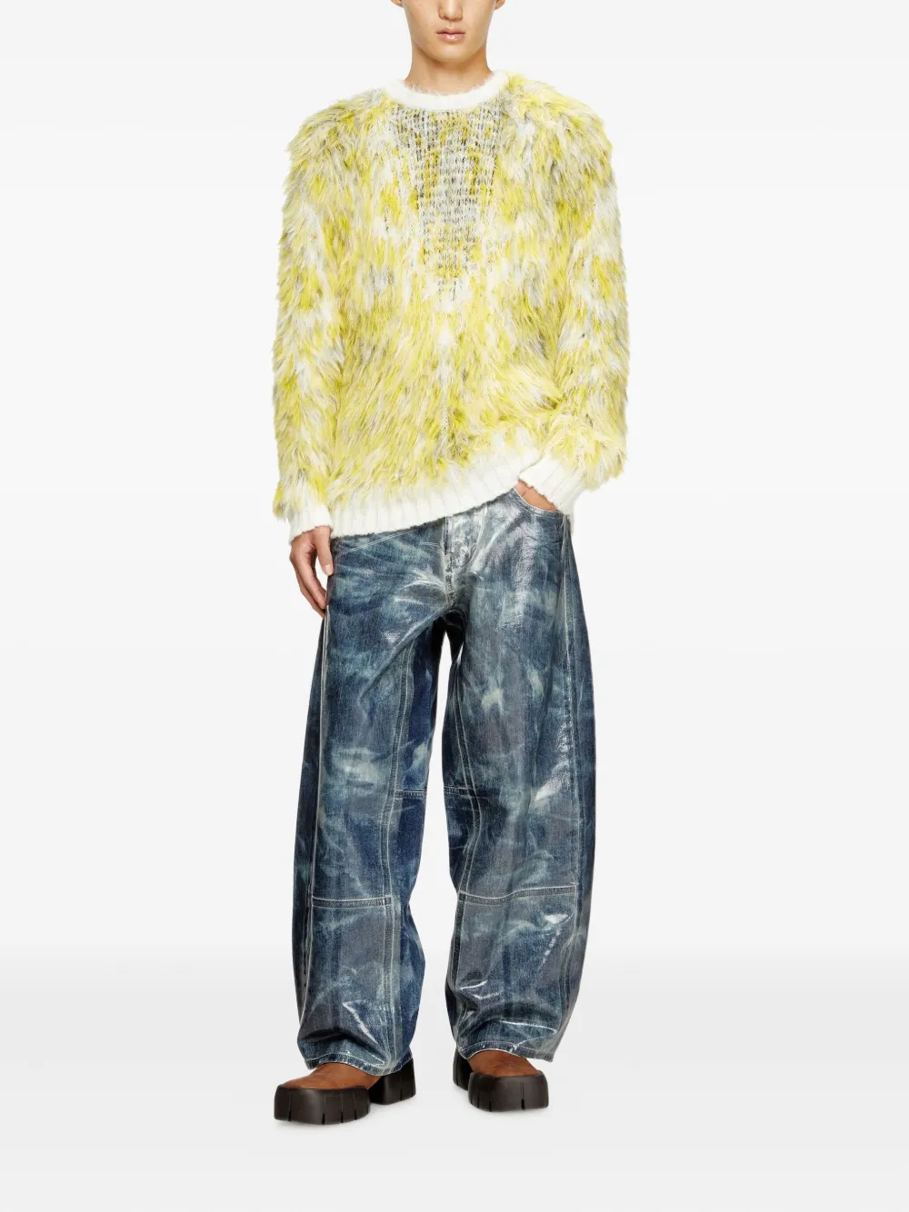 Diesel fluffy jacquard-knit sweater | Knitted Sweaters | Image 2