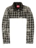Diesel houndstooth-weave denim shrug - Black