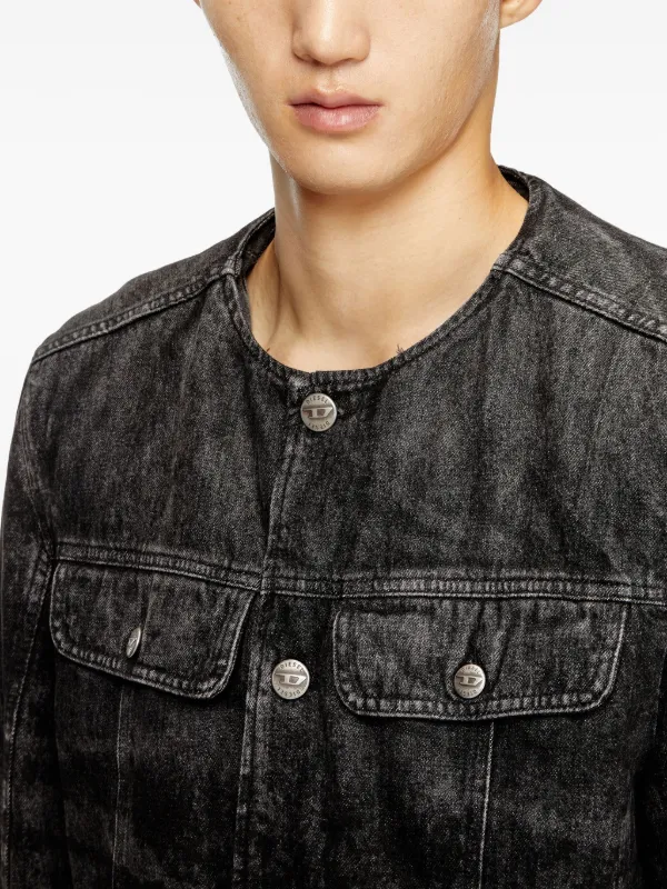 Diesel D-Aberdeen Denim Jacket | Black | FARFETCH JO
