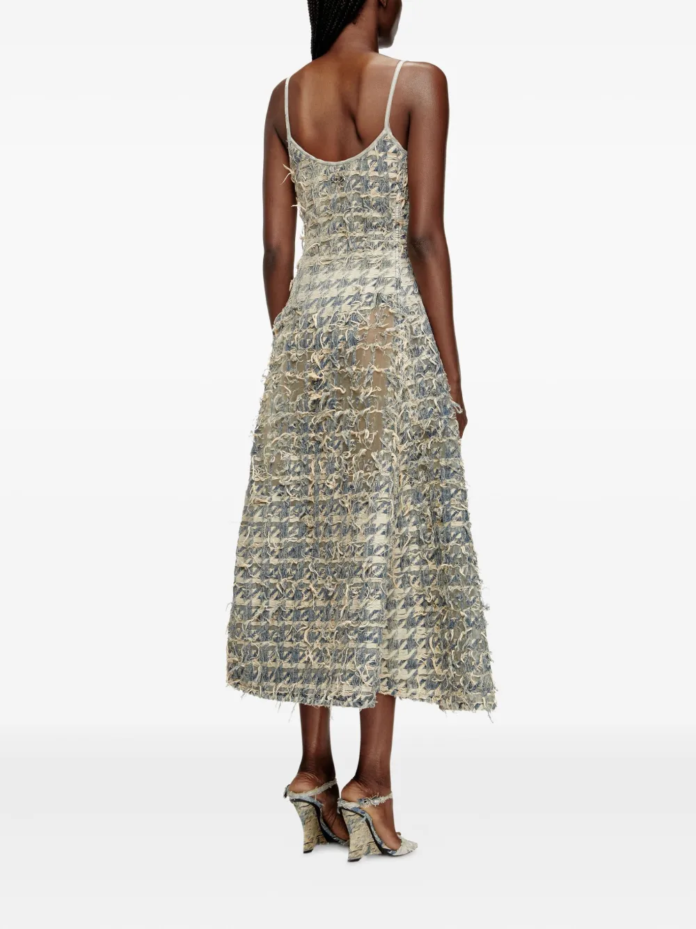 Diesel Sleeveless A-line Dress Spaghetti Straps In Multi