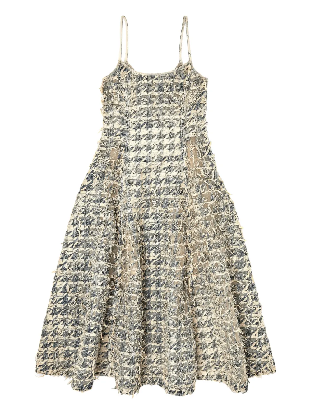 Diesel devoré-houndstooth midi dress | Neutrals | Image 1