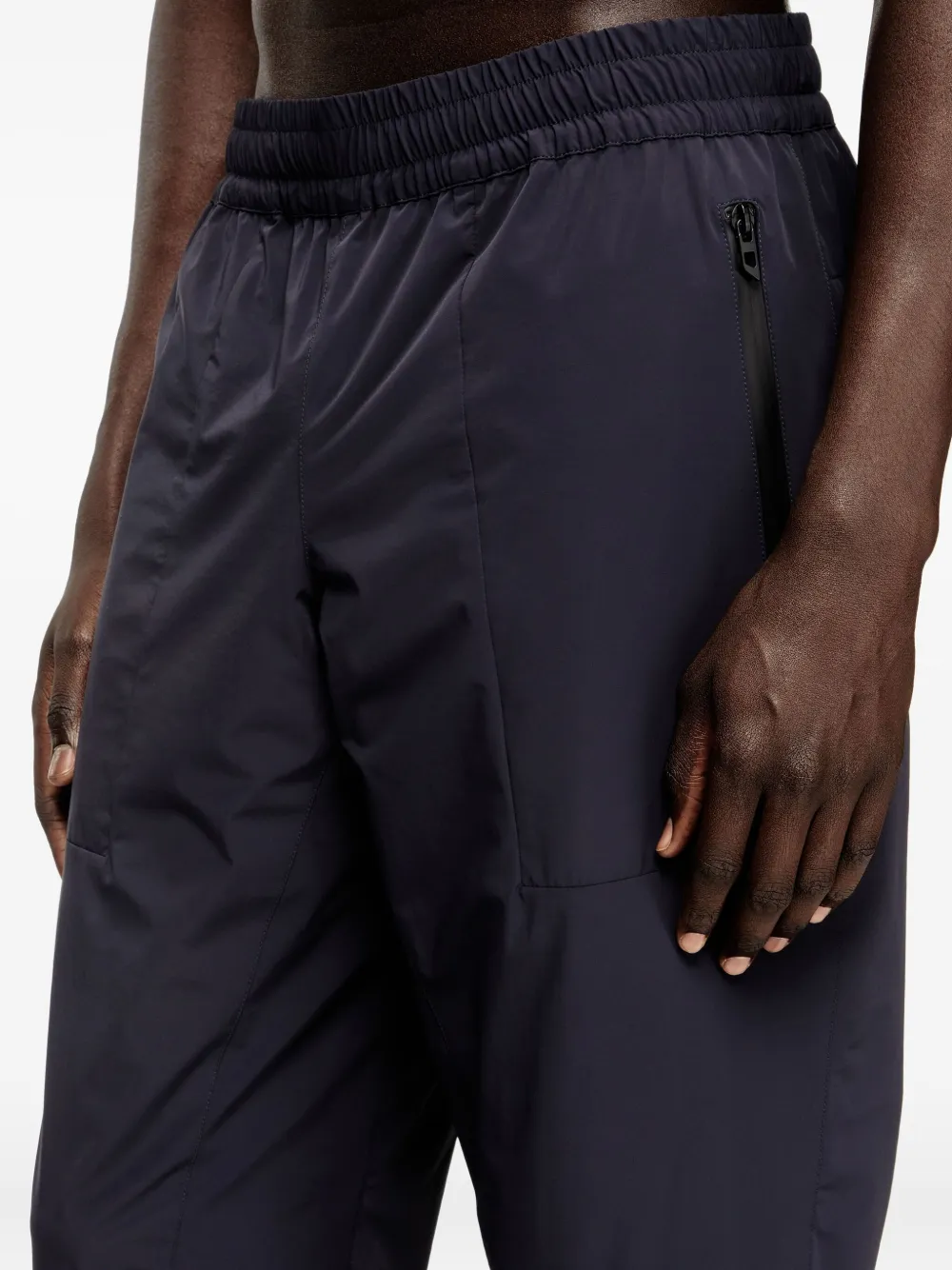 Diesel Zip-pocket Elastic-waist Trousers In Black
