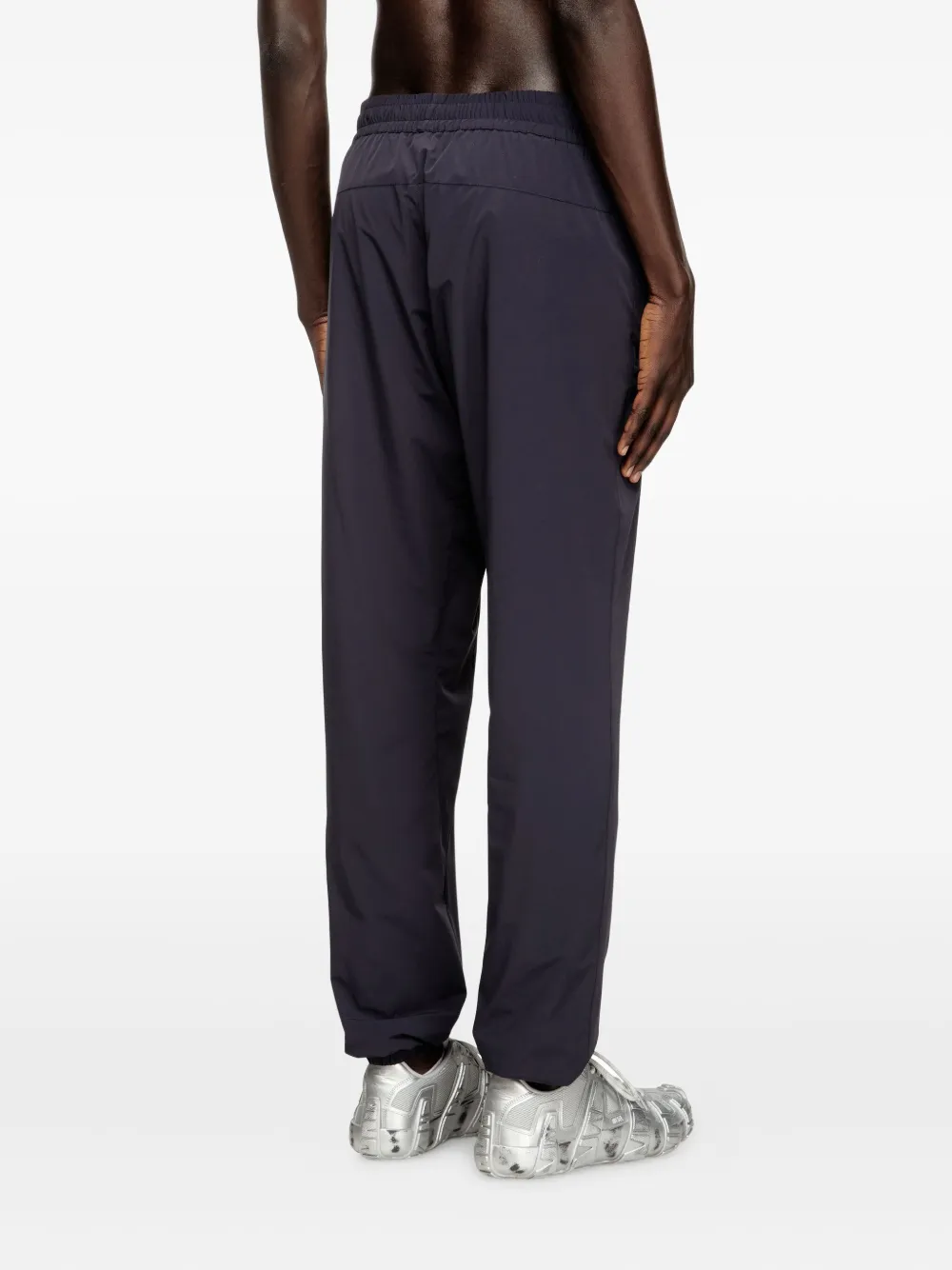 Diesel Zip-pocket Elastic-waist Trousers In Black