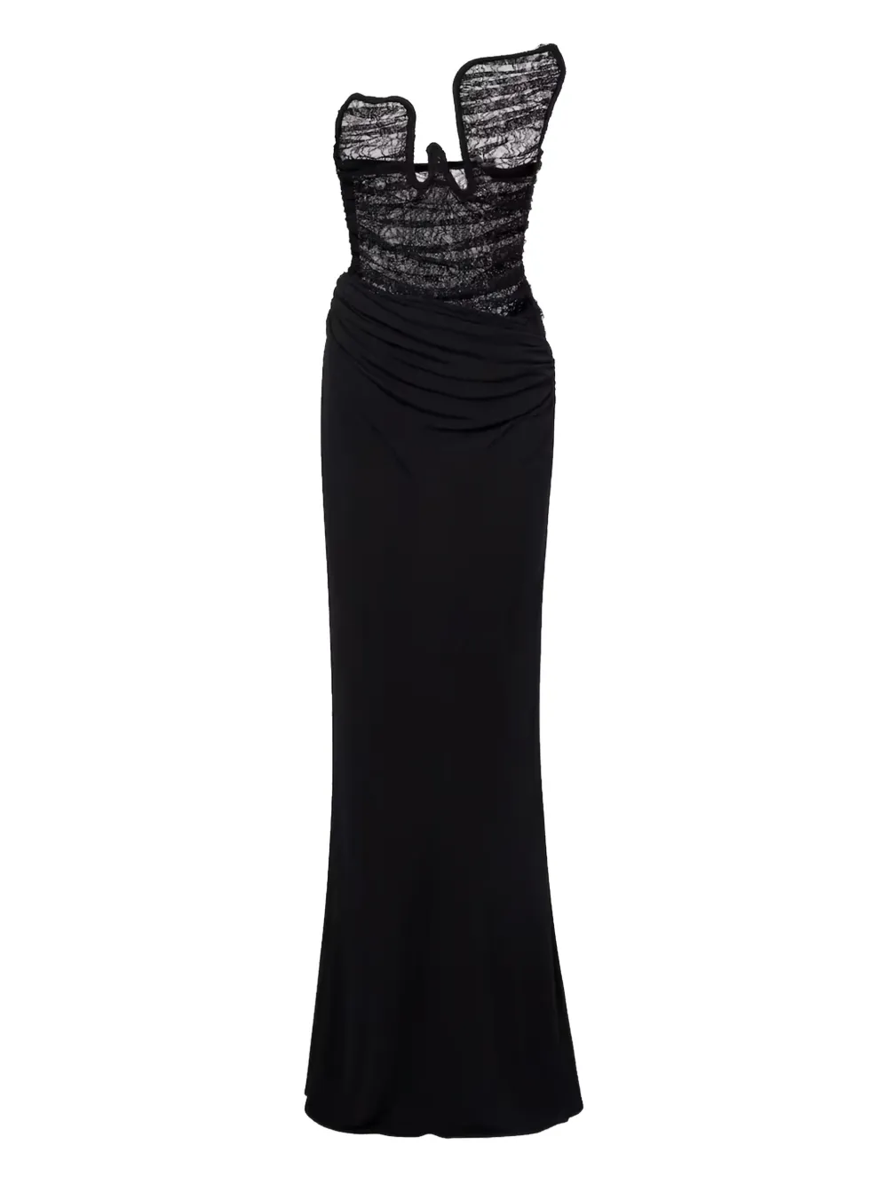 Christopher Esber Salacia lace-panelled maxi gown Zwart