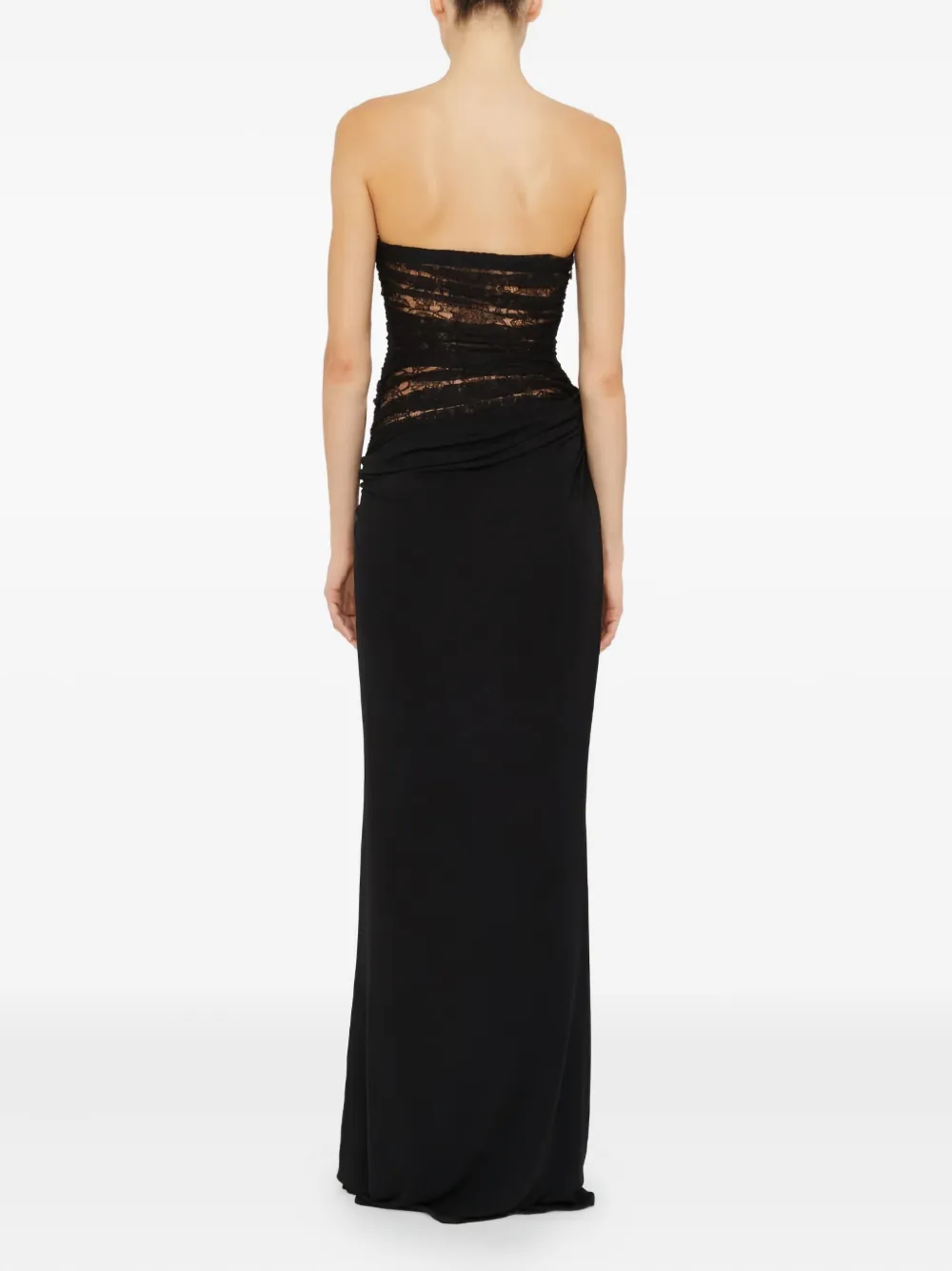 Christopher Esber Salacia lace-panelled maxi gown Zwart