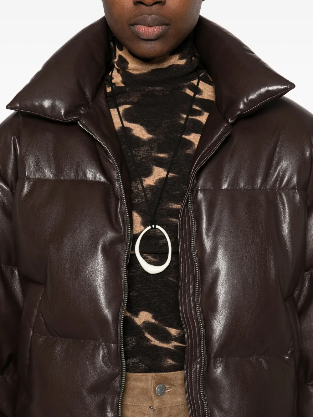 Nanushka Gewatteerd donsjack Bruin