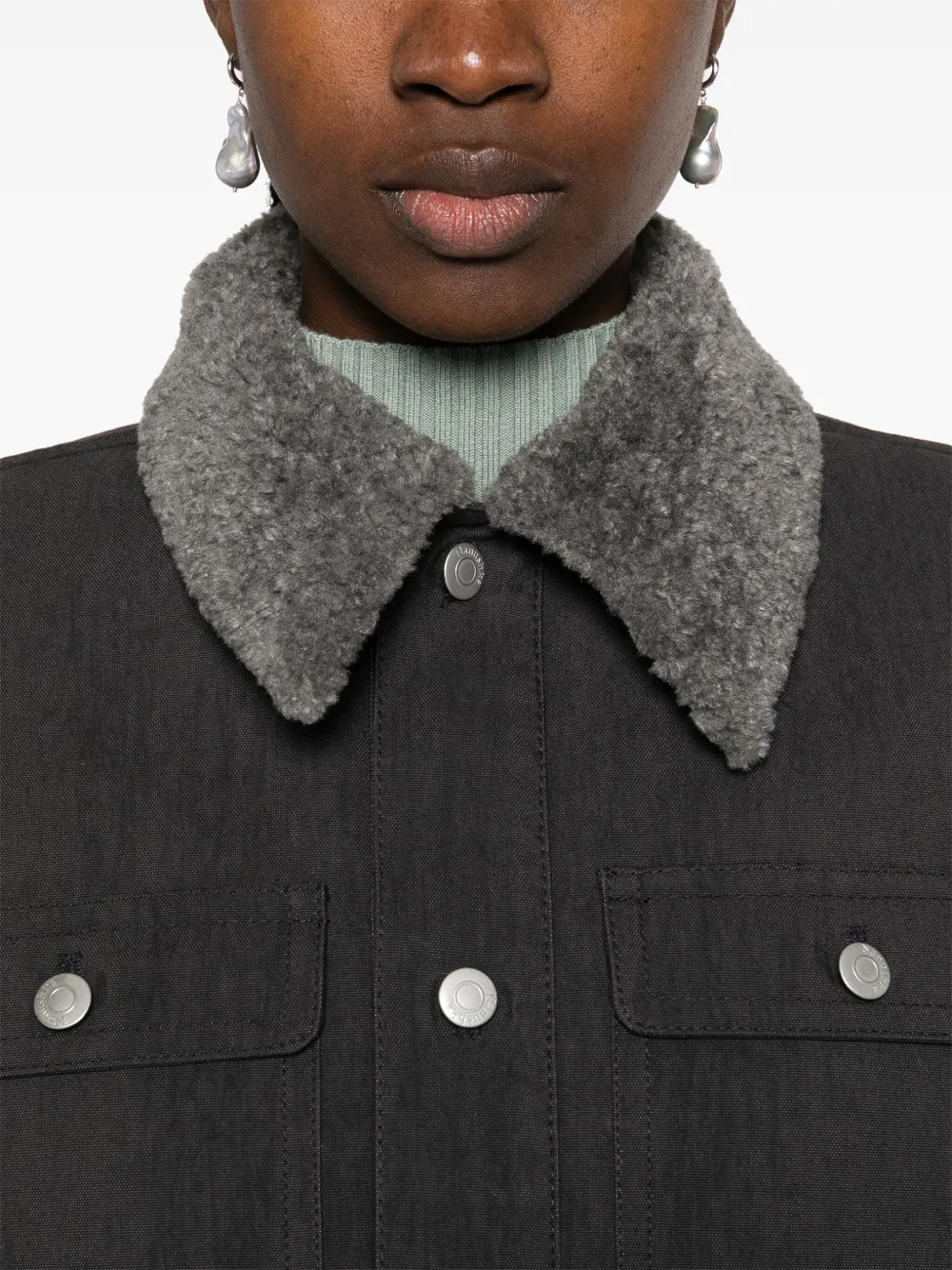 Nanushka Cargo gilet met contrasterende kraag Grijs