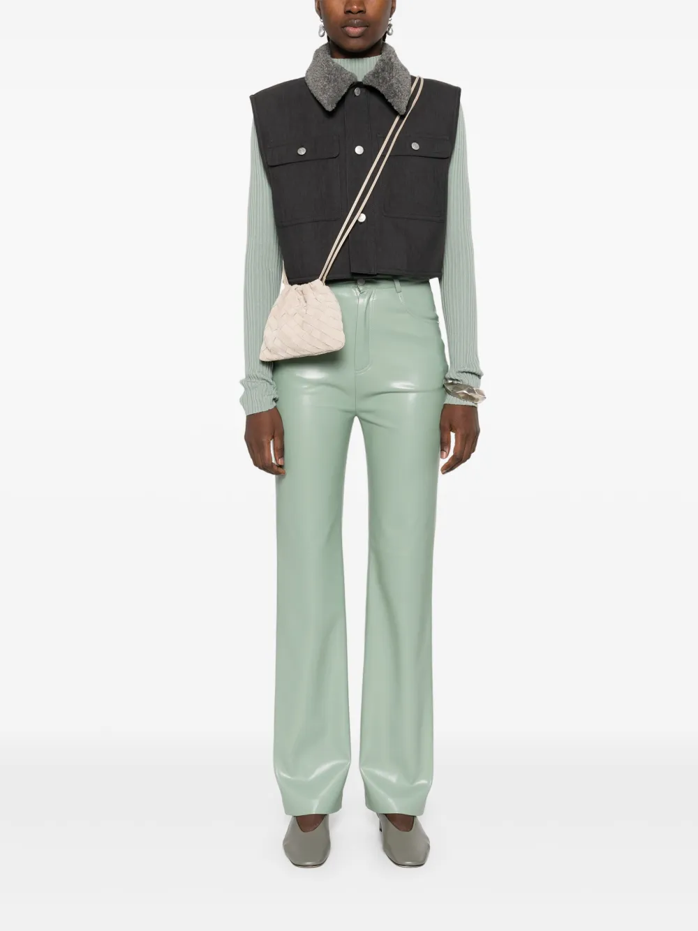 Nanushka Cargo gilet met contrasterende kraag Grijs