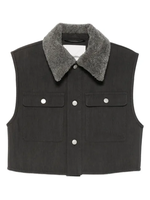 Nanushka contrast-collar utility gilet