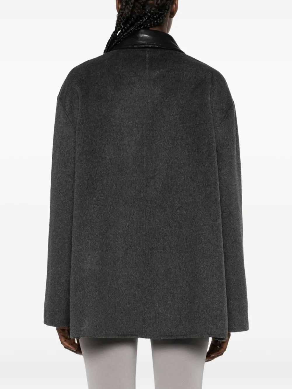 Nanushka Wollen jack met contrasterende kraag Grijs