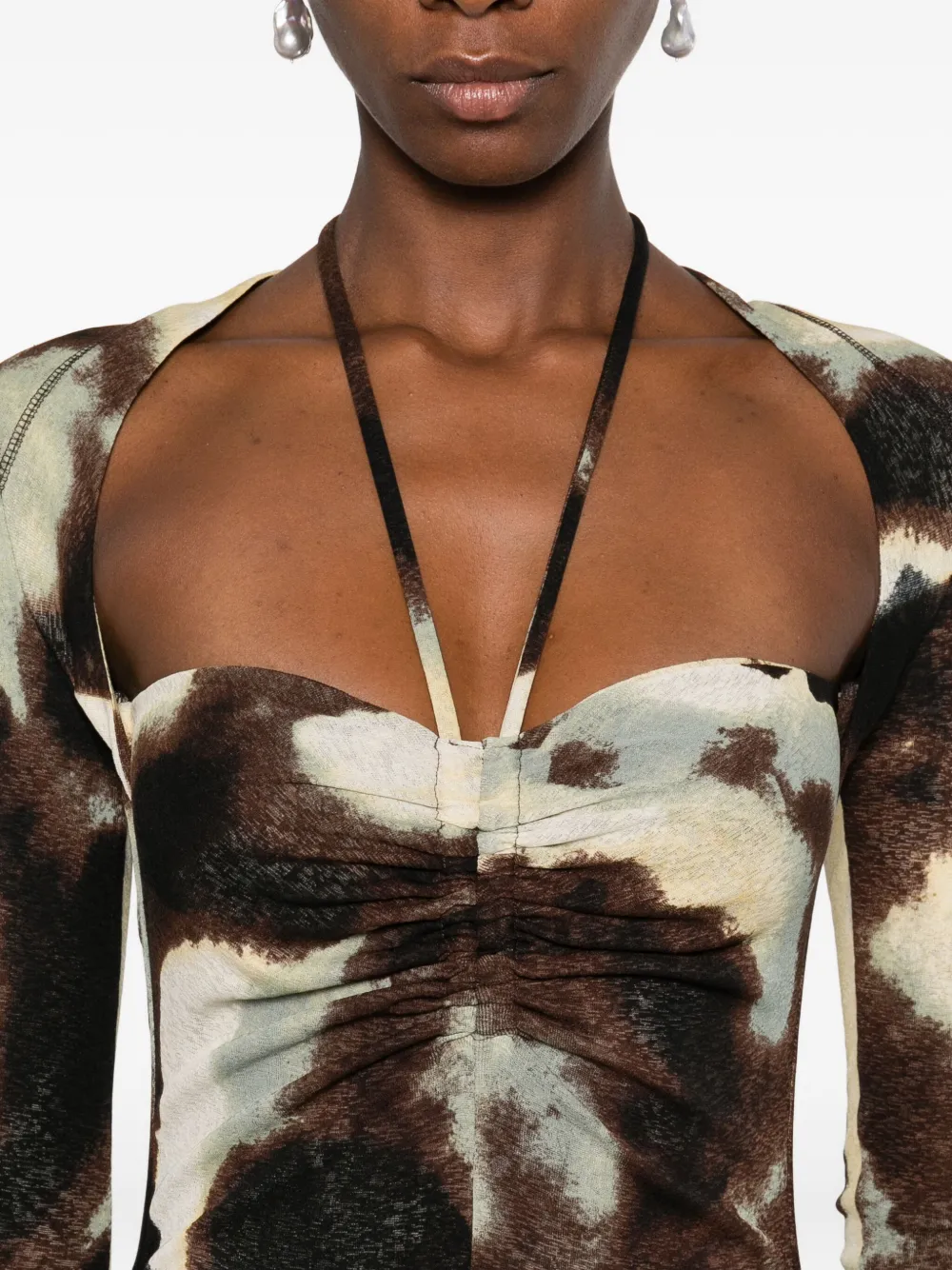 Nanushka Maxi-jurk met ruches Groen