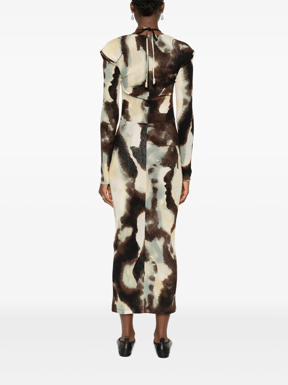 Nanushka Maxi-jurk met ruches Groen