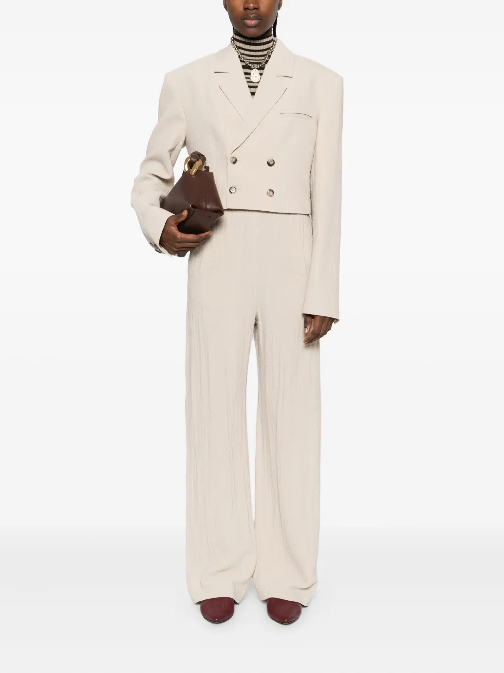 Nanushka Broek met elastische taille - Beige