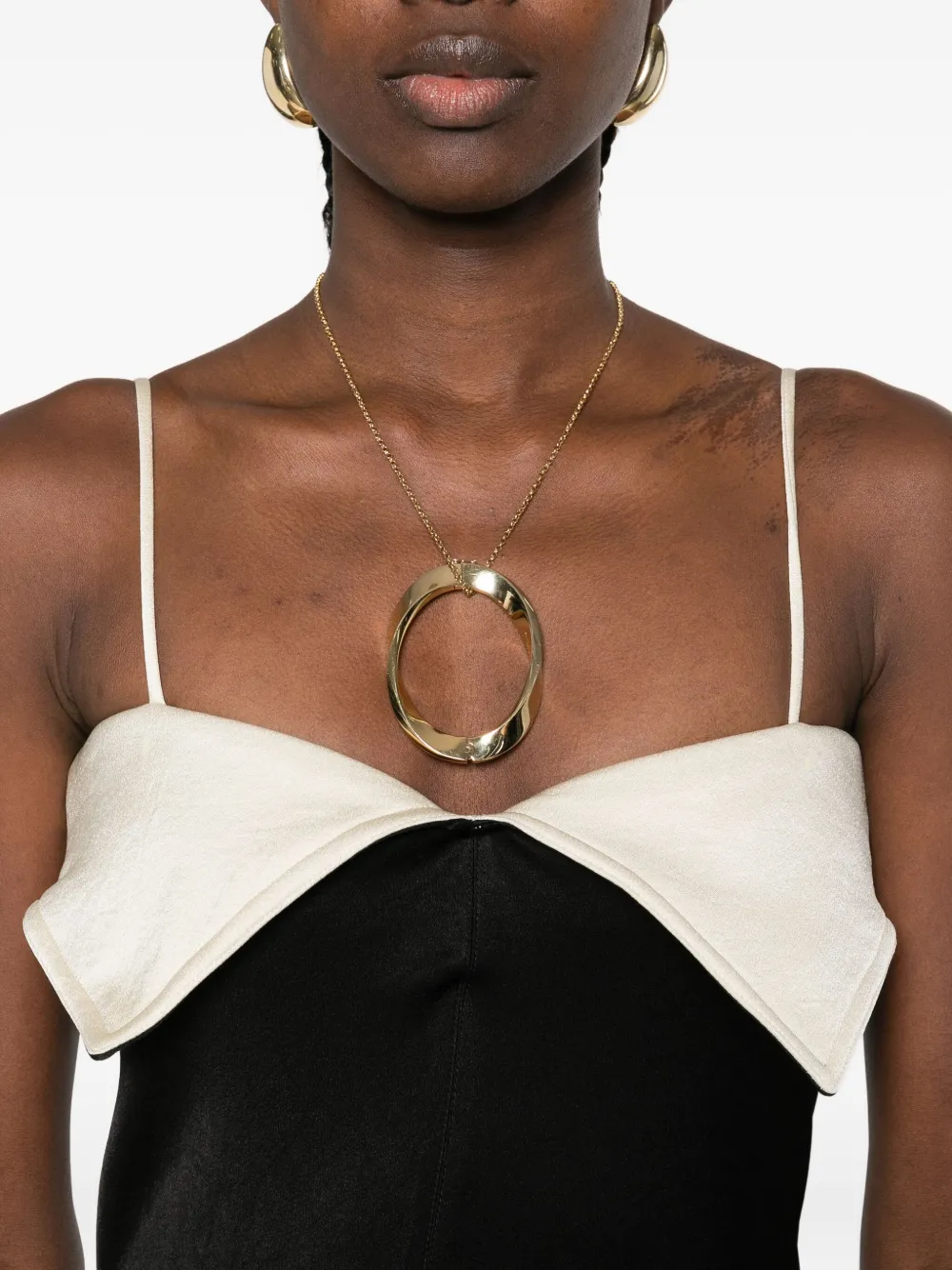 Nanushka Maxi-jurk met omgeslagen hals Zwart